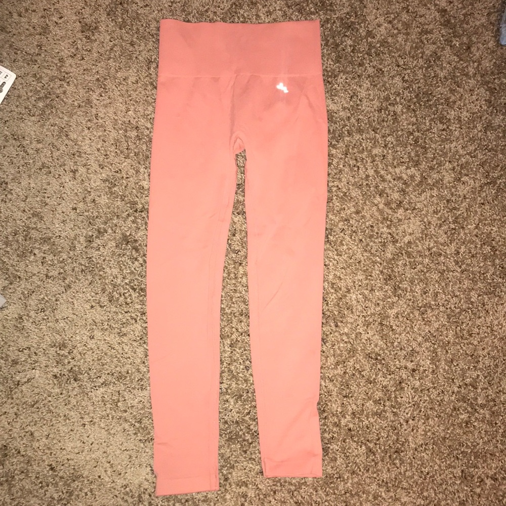 Pink Ribbed leggings
